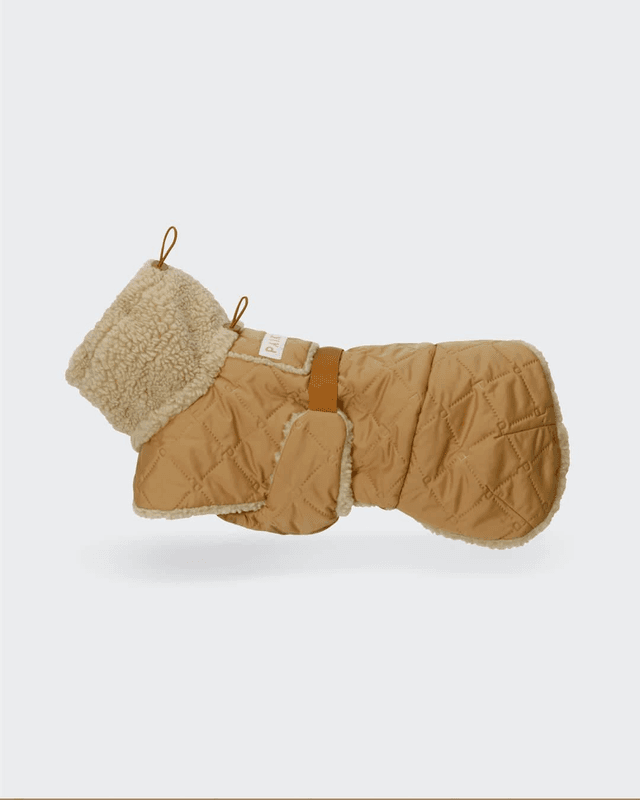 PAIKKA Quilted Sherpa Jacket Camel

